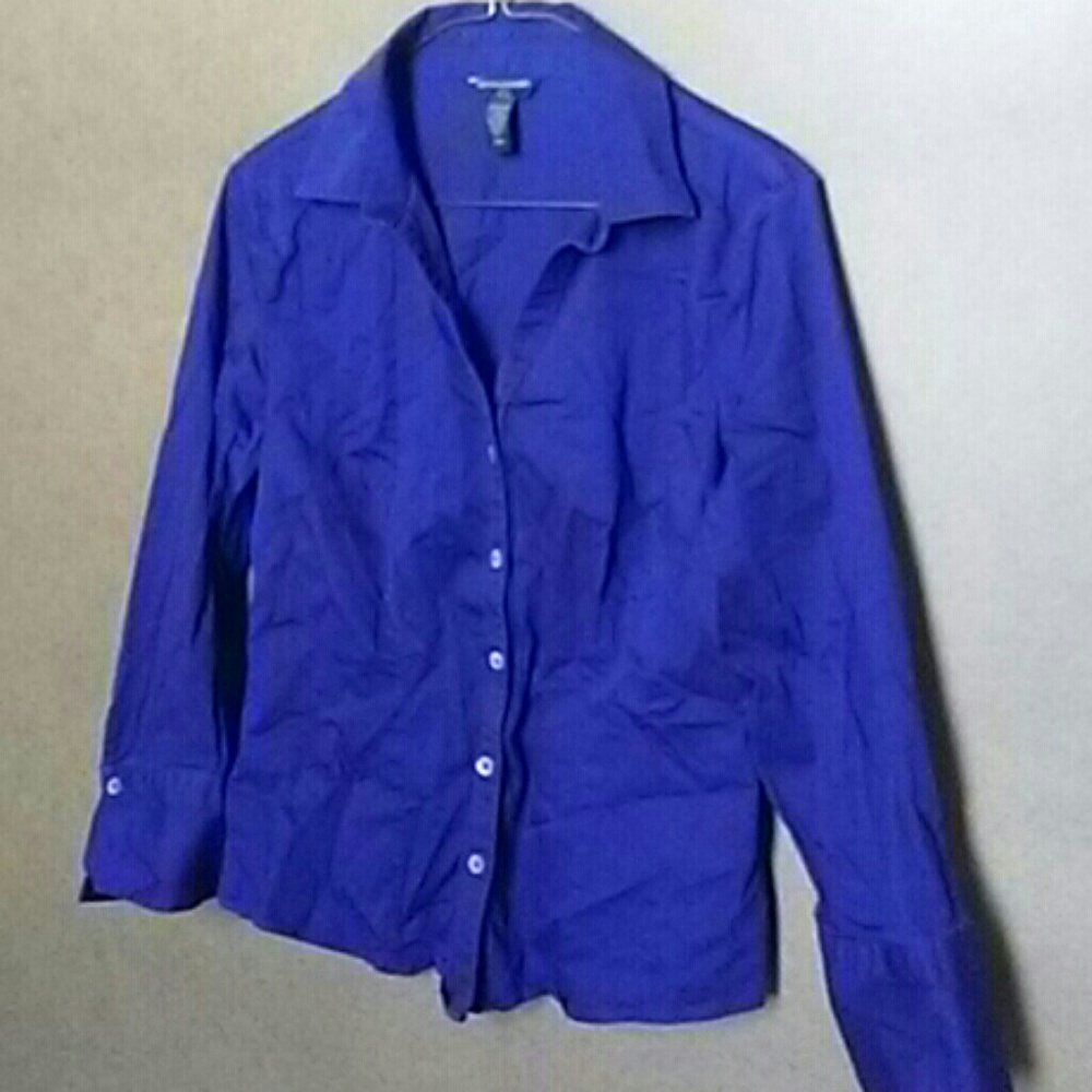 Banana republic dark purple/blue button up shirt